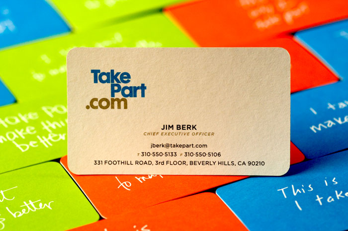 TakePart business cards