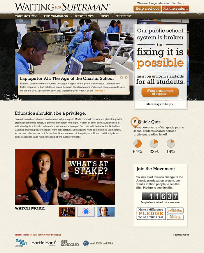 WfS, Homepage